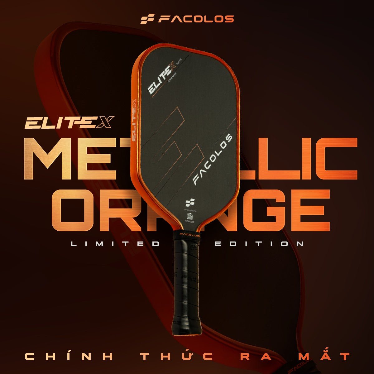 Vợt Pickleball Facolos Elite X Metallic Orange