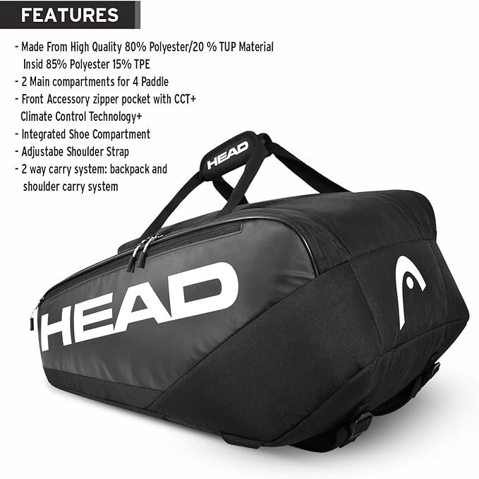Túi Pickleball Head Pro Bag M BKWH