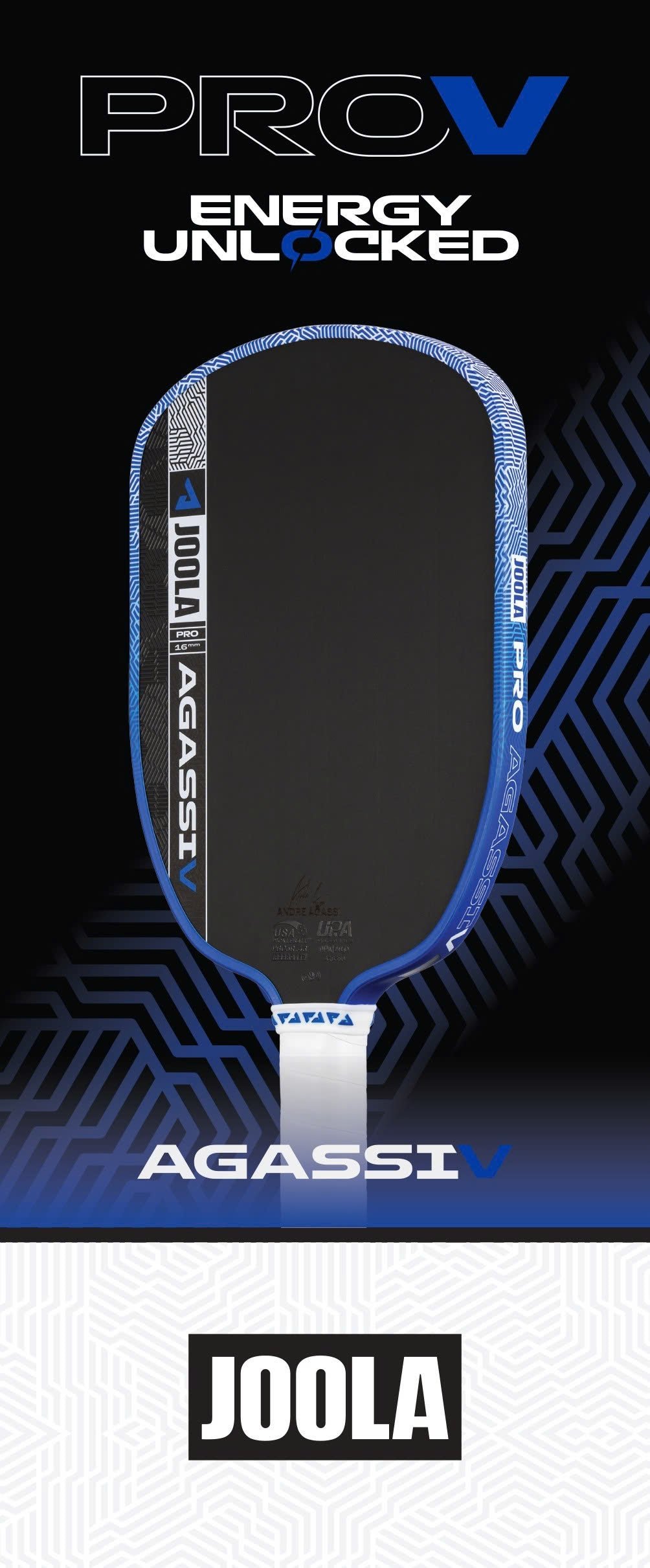 Vợt Pickleball JOOLA Andre Agassi Pro V Royal Blue