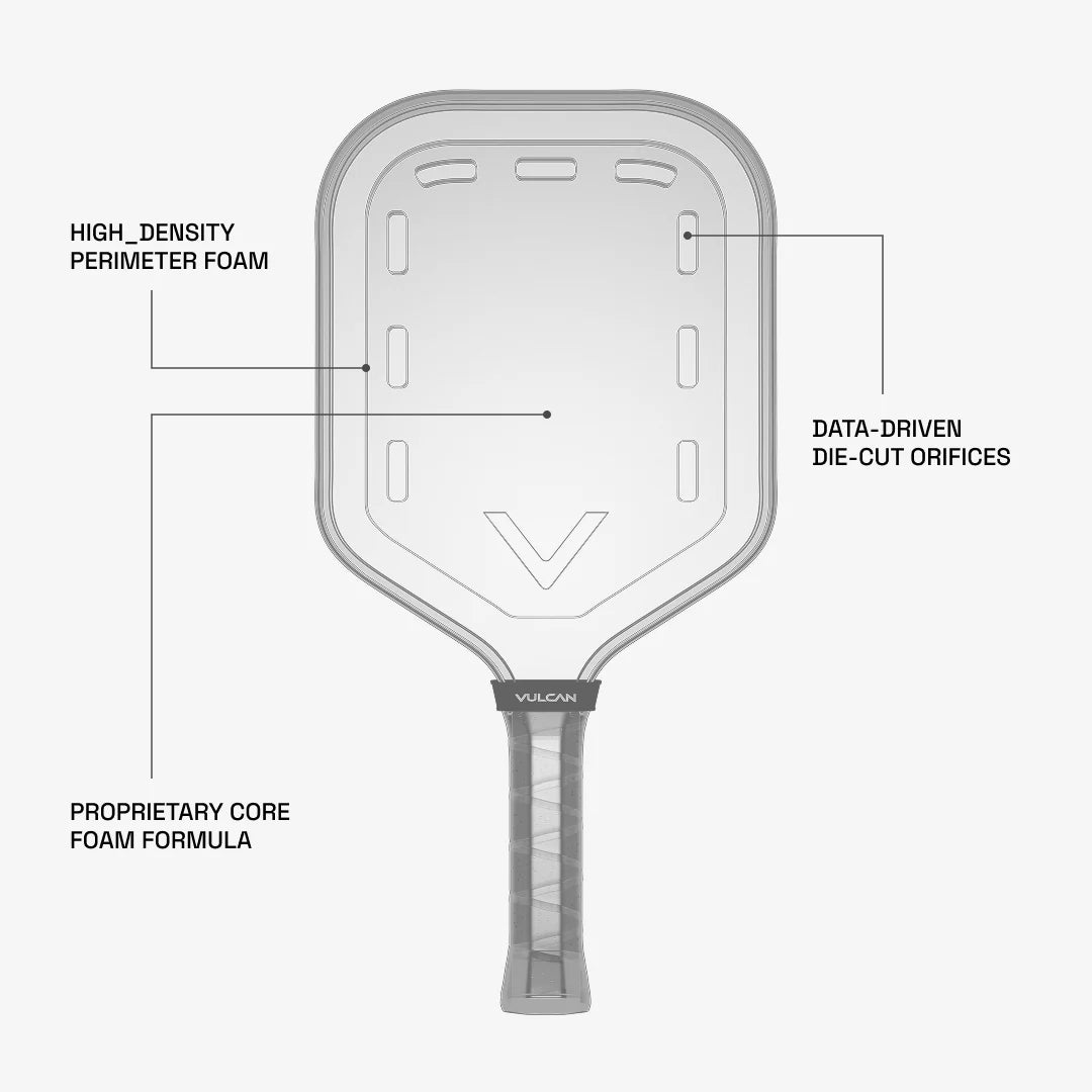 Vợt Pickleball Vulcan Chapter 01 White Noise | Widebody