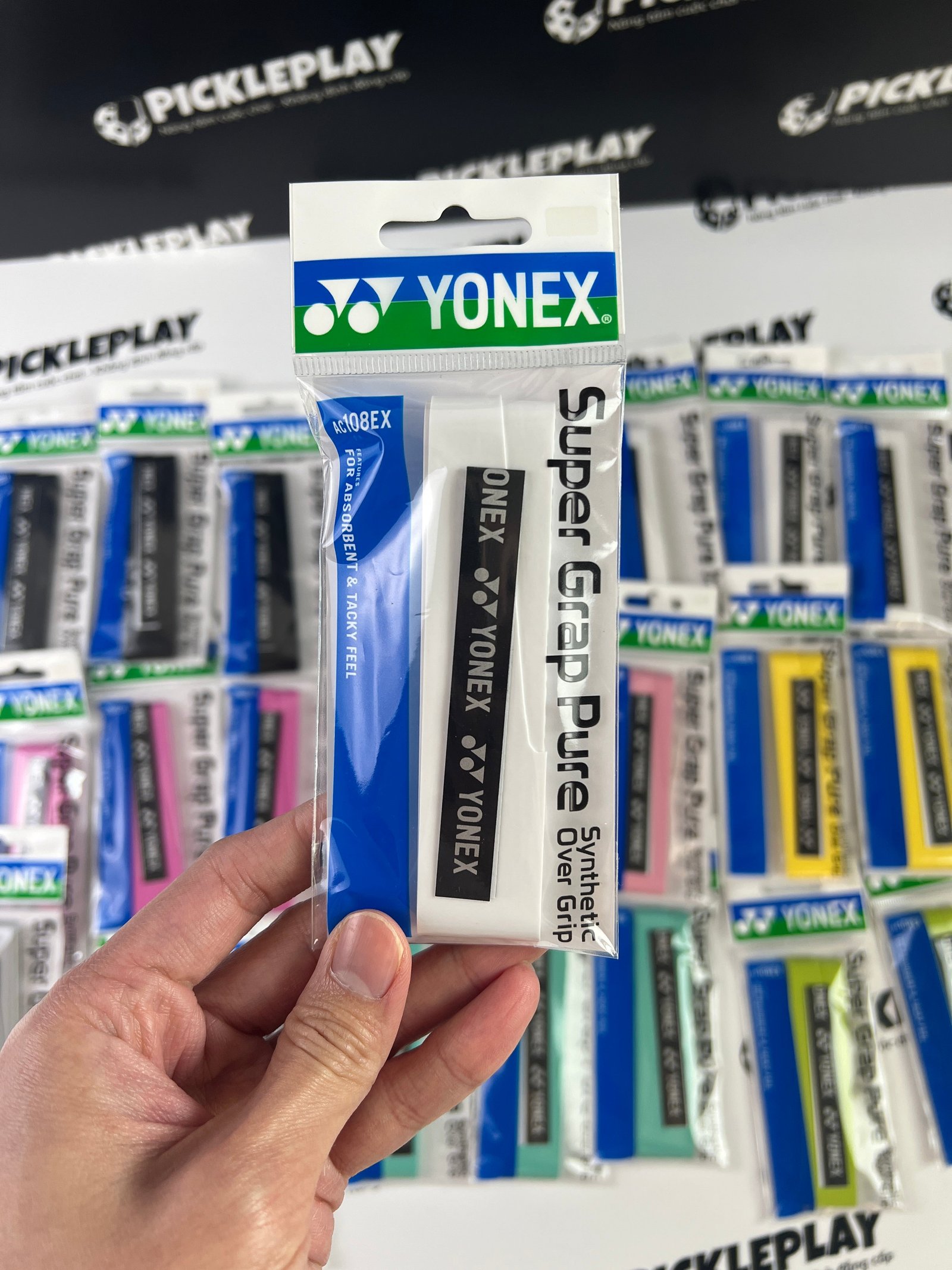 Cuốn cán vợt Pickleball Yonex Super Grap Pure Synthenic Overgrip